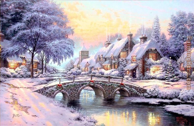 Thomas Kinkade Cobblestone Christmas